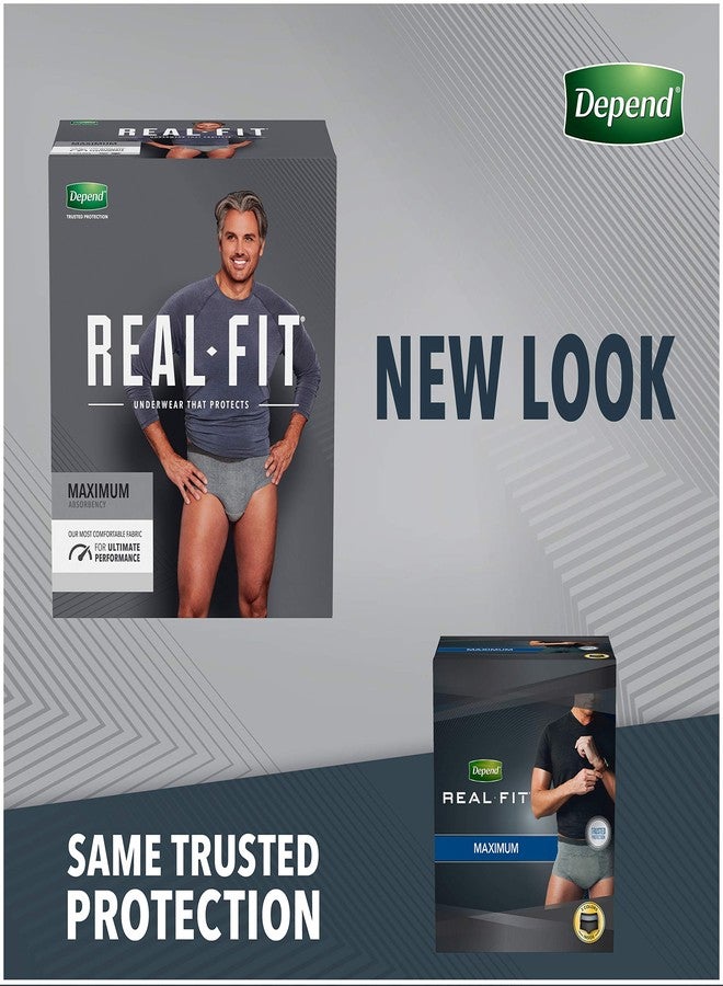 Depend Real Fit Incontinence Underwear for Men with Maximum Absorbency, Large/X-Large, 12 Count - Image 2